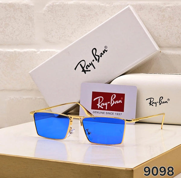 RAY-BAN Luxury Retro Sleek Rectangle Slim Sunglasses for Men & Women