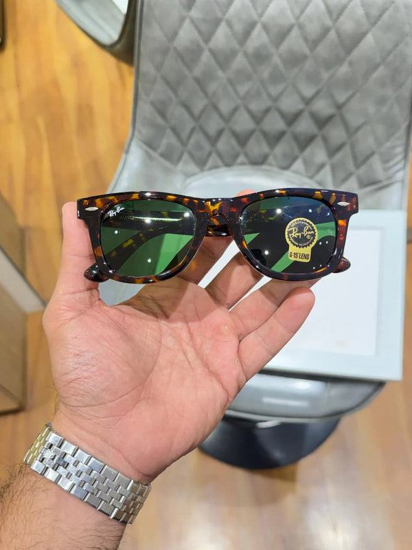 RAY-BAN Tortoise Shell Luxury Wayfarer Trendy Retro Vintage Sunglasses for Men & Women